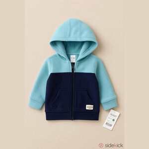 Carters Color Block Fleece Hoodie NWT 12mos